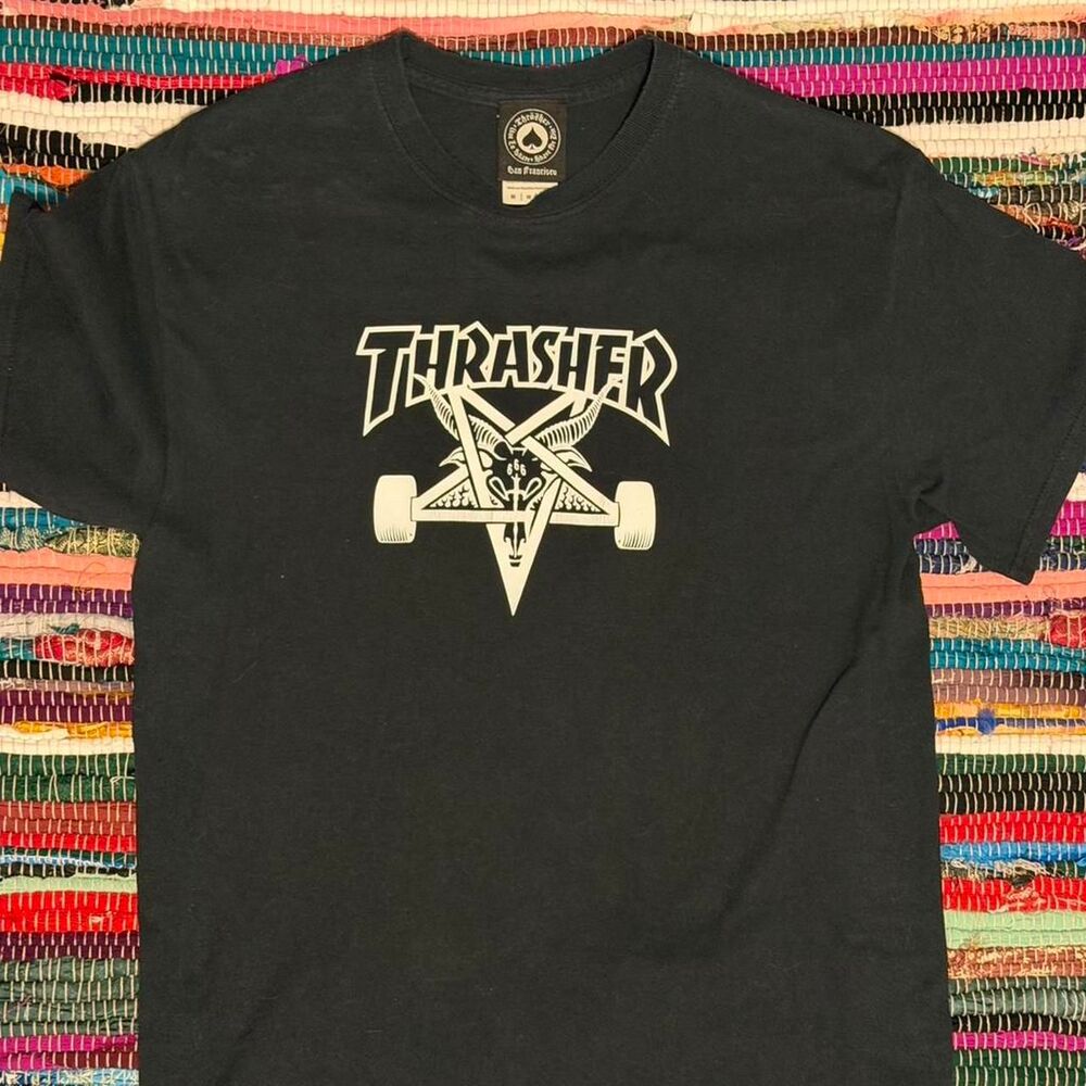 Thrasher Men's Black and Navy T-shirt